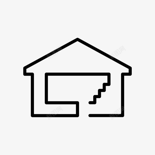 住宅楼梯楼层住宅图标svg_新图网 https://ixintu.com 住宅 住宅元素 住宅楼梯 楼层 楼梯