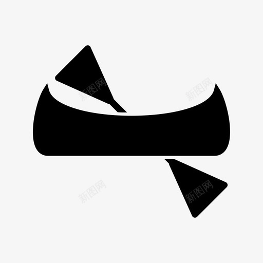 独木舟小船船图标svg_新图网 https://ixintu.com 小船 独木舟 船 运输