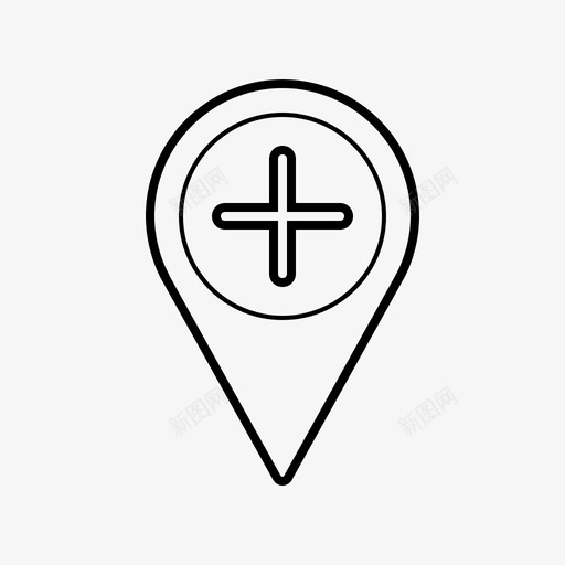 地图标识添加方向svg_新图网 https://ixintu.com 位置 健康 医疗 地图标识 方向 添加