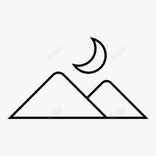 夜间横向模式图标svg_新图网 https://ixintu.com 图片 夜间 摄像机 模式 横向 照片 照相