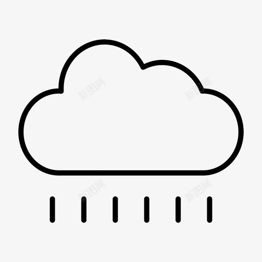 雨云雨天天气图标svg_新图网 https://ixintu.com 天气 雨云 雨天