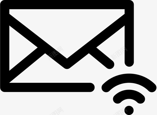 信封连接电子邮件图标svg_新图网 https://ixintu.com wifi 信件 信号 信封 信息 电子邮件 连接