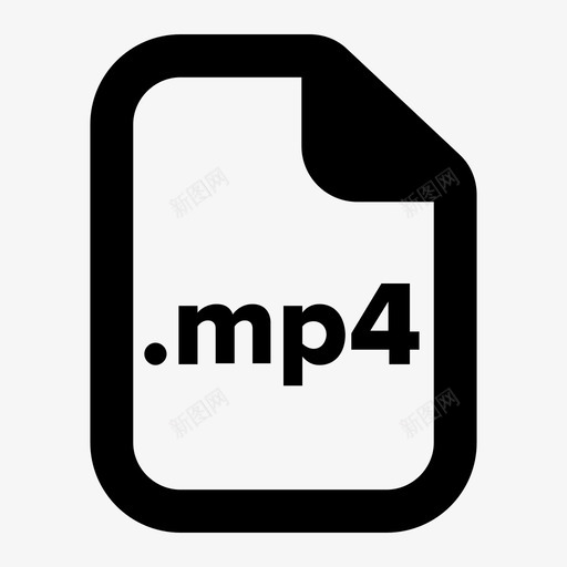 mp4文件文档扩展名图标svg_新图网 https://ixintu.com mp4文件 扩展名 文件 文档 格式