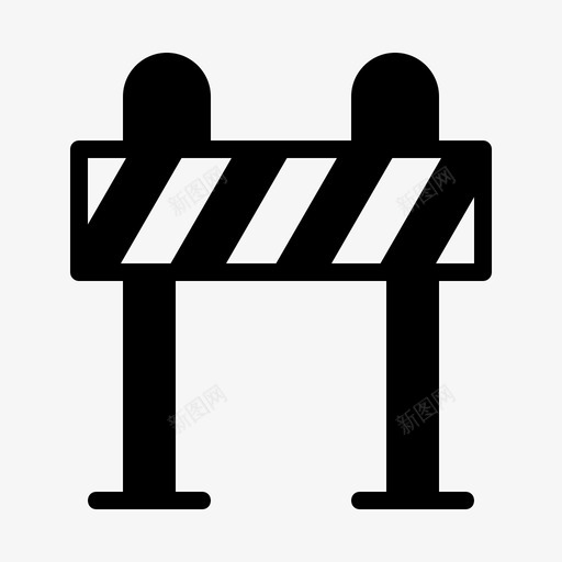 障碍物建筑危险图标svg_新图网 https://ixintu.com 危险 建筑 警告 设备 路障 障碍物