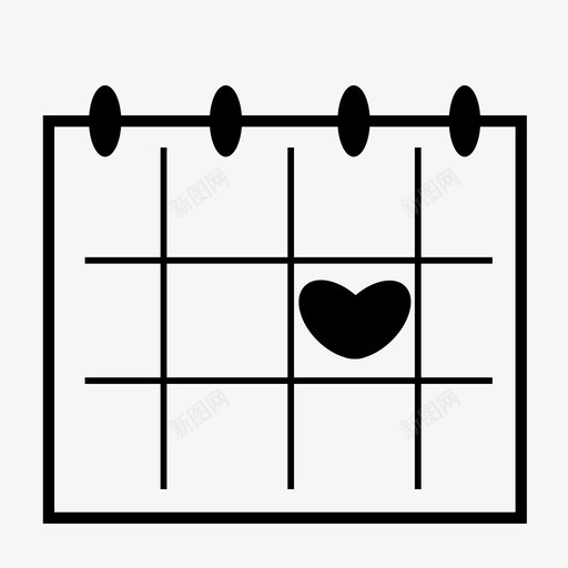 日期日历爱情图标svg_新图网 https://ixintu.com 场合 提醒 日历 日期 母亲节 爱情