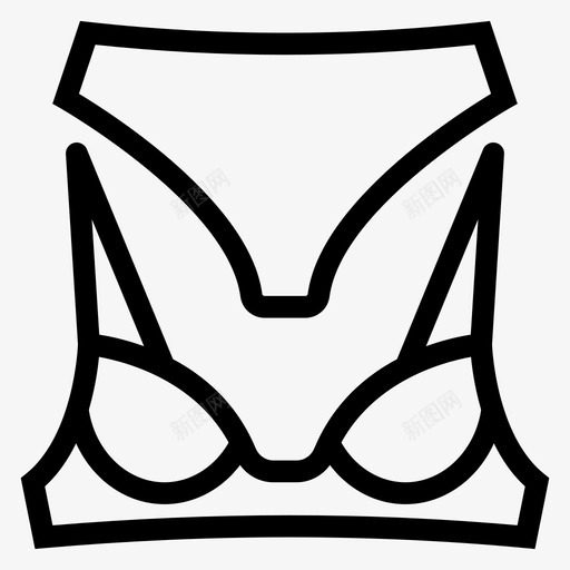 内衣衣服服装图标svg_新图网 https://ixintu.com 内衣 时尚 服装 衣服 购物电子商务线图标