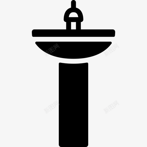 水槽和基座浴室配件图标svg_新图网 https://ixintu.com 卫生间 水槽和基座 水龙头 浴室 浴室物品 配件
