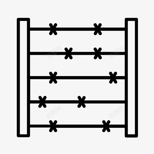 铁丝网栅栏监狱图标svg_新图网 https://ixintu.com 栅栏 监狱 西部 铁丝网
