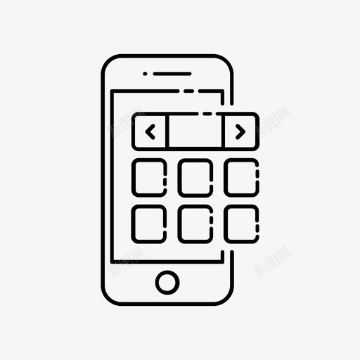 操作项元素移动图标svg_新图网 https://ixintu.com ux web应用程序图标 操作项 电话 移动 设计元素