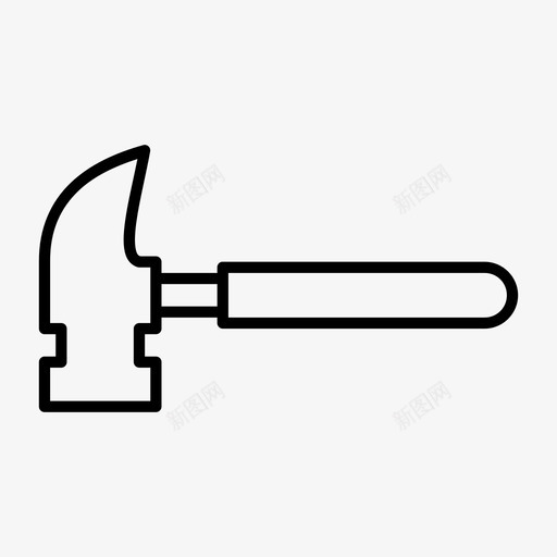 锤子强壮工具图标svg_新图网 https://ixintu.com 工具 强壮 武器 锤子