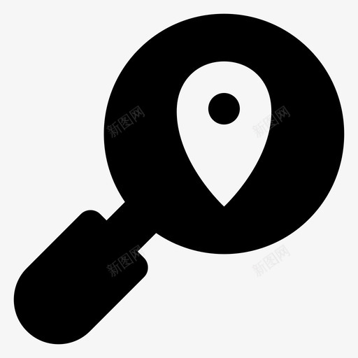 搜索位置监控优化图标svg_新图网 https://ixintu.com 优化 搜索位置 搜索引擎优化营销字形图标 监控