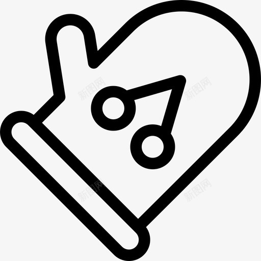 圣诞手套概要图标svg_新图网 https://ixintu.com 圣诞手套概要