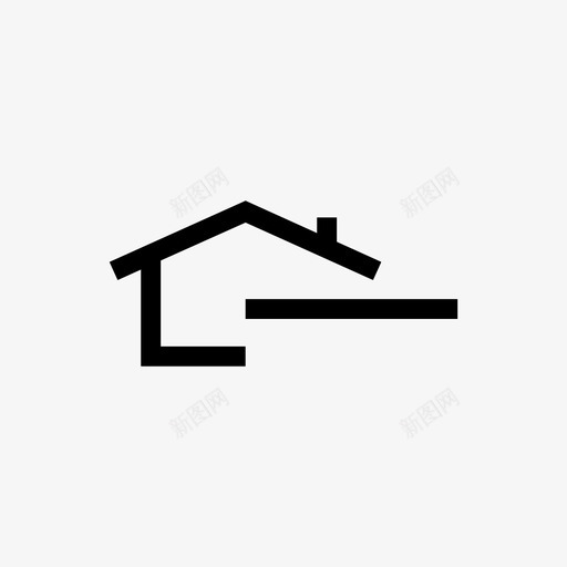 房屋和车库建筑业主图标svg_新图网 https://ixintu.com 业主 建筑 房地产 房屋 房屋和车库 最小房屋