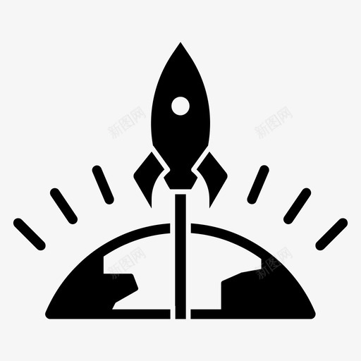 活动启动发布上升图标svg_新图网 https://ixintu.com 上升 发布 活动启动 火箭 社交媒体活动字形
