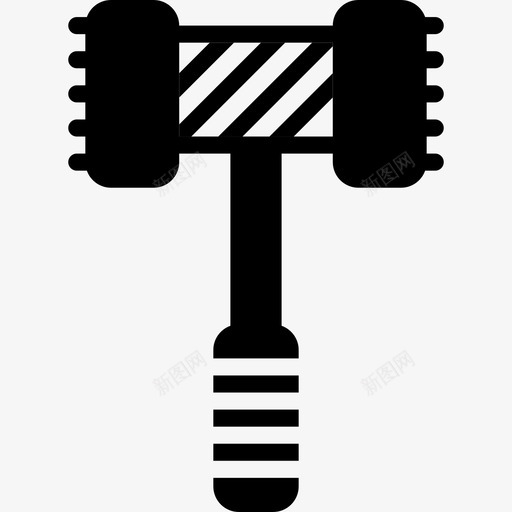 战斗锤防御武器图标svg_新图网 https://ixintu.com 战斗锤 武器 武器装备 武器装备固体集合 防御