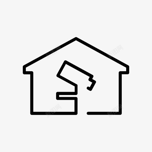家庭安全安全系统监视图标svg_新图网 https://ixintu.com 安全系统 家庭元素 家庭安全 监视 警戒