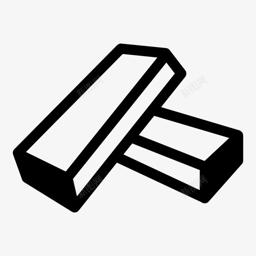 金条黄金储备财富图标svg_新图网 https://ixintu.com 宝藏 财富 金条 黄金储备