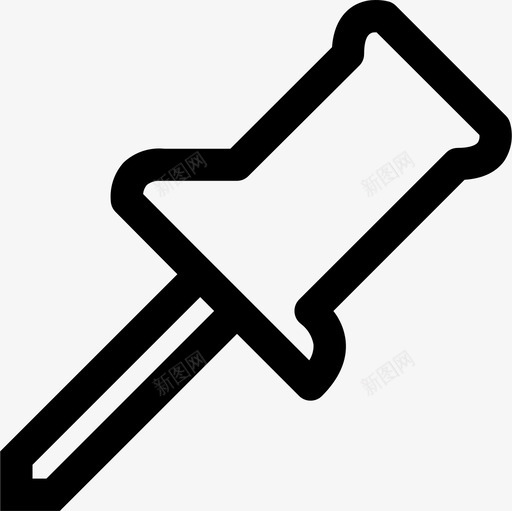 大头针扣件尖头钉图标svg_新图网 https://ixintu.com 大头针 尖头钉 扣件