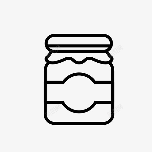 玻璃罐果酱石匠罐图标svg_新图网 https://ixintu.com 果酱 玻璃罐 石匠罐 食品饮料
