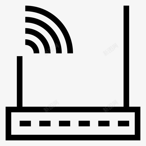 无线路由器互联网网络图标svg_新图网 https://ixintu.com wifi 互联网 信号 无线路由器 网络 购物电子商务线路图标
