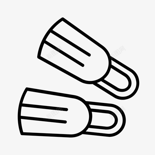 脚蹼海滩度假图标svg_新图网 https://ixintu.com 度假 海滩 脚蹼 酒店