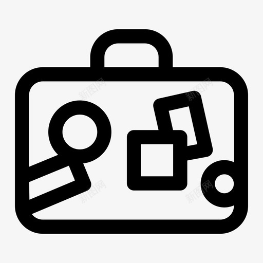 行李包贴纸图标svg_新图网 https://ixintu.com 包 手提箱 旅行 行李 贴纸