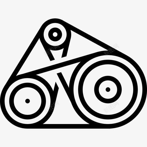 皮带汽车齿轮图标svg_新图网 https://ixintu.com 机械 汽车 汽车零件 皮带 零件 齿轮
