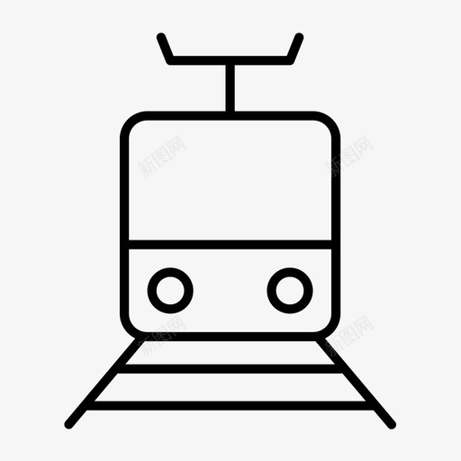 电动列车电缆轨道图标svg_新图网 https://ixintu.com 电动列车 电缆 车站 轨道