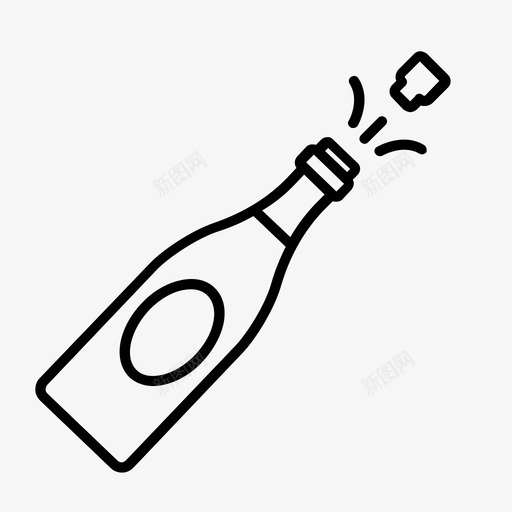 香槟庆祝干杯图标svg_新图网 https://ixintu.com 干杯 庆祝 派对 饮料 香槟