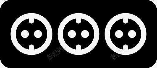 三个eu插座电缆连接器图标svg_新图网 https://ixintu.com smashicons连接器电缆实心 三个eu插座 电缆 连接器