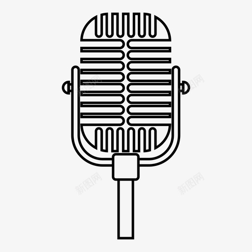 麦克风录音声音图标svg_新图网 https://ixintu.com 声音 录音 麦克风