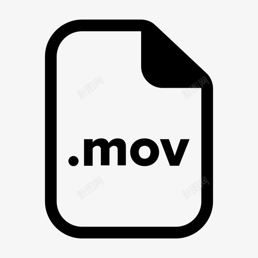 mov文件文档扩展名图标svg_新图网 https://ixintu.com mov文件 扩展名 文件 文档 格式