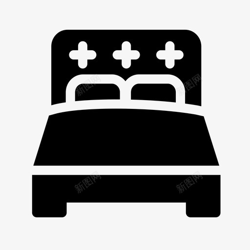 床卧室家具图标svg_新图网 https://ixintu.com 休息室 卧室 家具 家具家居风格 床 酒店
