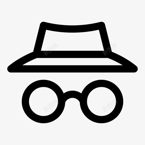 隐姓埋名隐姓埋名模式隐私图标svg_新图网 https://ixintu.com 圆眼镜 纯线条 间谍 隐姓埋名 隐姓埋名模式 隐私