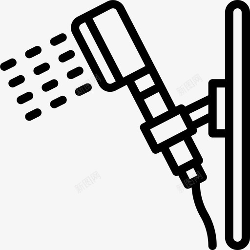 淋浴头浴室卫生图标svg_新图网 https://ixintu.com 卫生 卫生间 洗手间 浴室 浴室物体轮廓 淋浴头