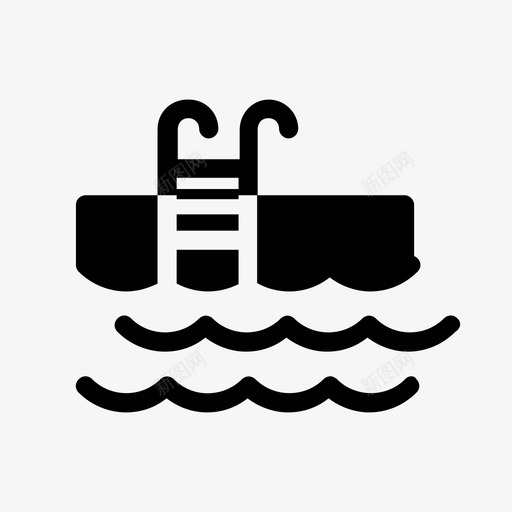 游泳池酒店旅游酒店野营固体风格图标svg_新图网 https://ixintu.com 旅游酒店野营固体风格 游泳池 酒店