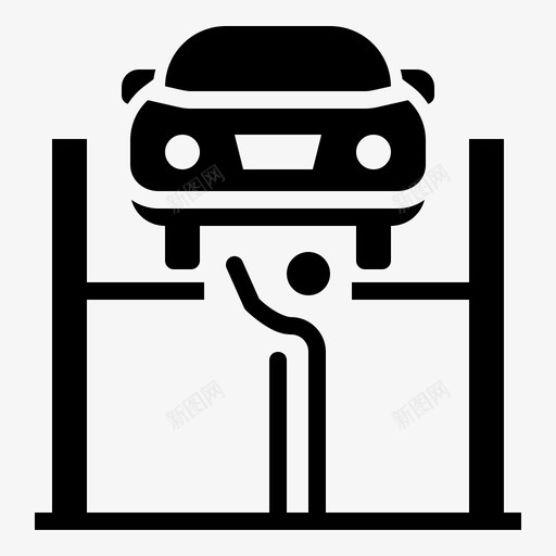 车库维修技工图标svg_新图网 https://ixintu.com 技工 服务 汽车服务标志 维修 车库 车间