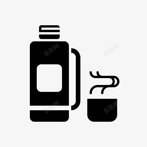 保温瓶咖啡饮料图标svg_新图网 https://ixintu.com 保温瓶 咖啡 热水 野营和探险固体 饮料 马克杯