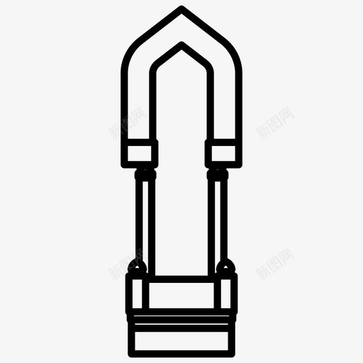 伊斯兰图案拱门建筑图标svg_新图网 https://ixintu.com 伊斯兰图案 图案 建筑 拱门 斋月 清真寺 窗户