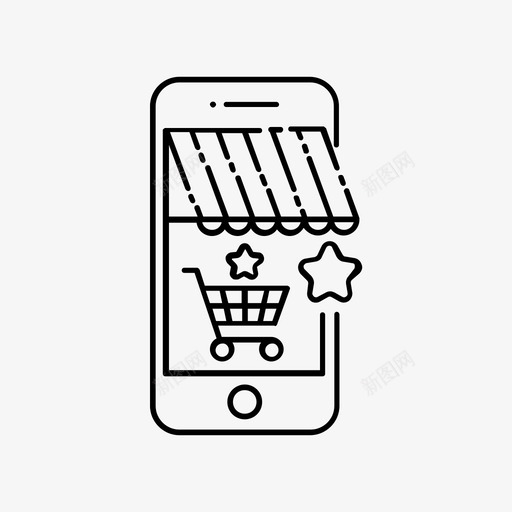 移动商务市场手机图标svg_新图网 https://ixintu.com 市场 帐篷 手机 明星 移动商务 网络应用图标