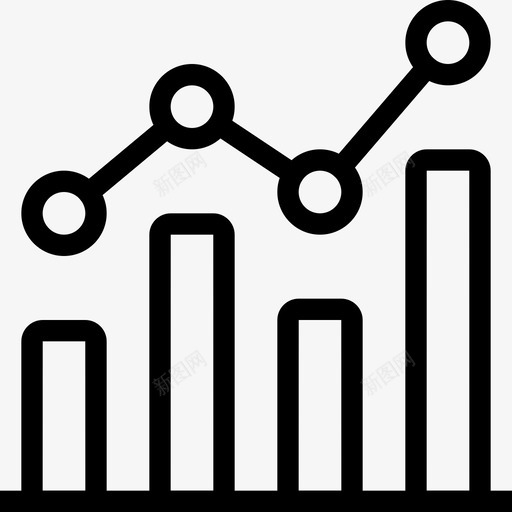 折线图分析条形图图标svg_新图网 https://ixintu.com sharpicons24px网格1px笔划 业务 分析 图表 折线图 数据 条形图