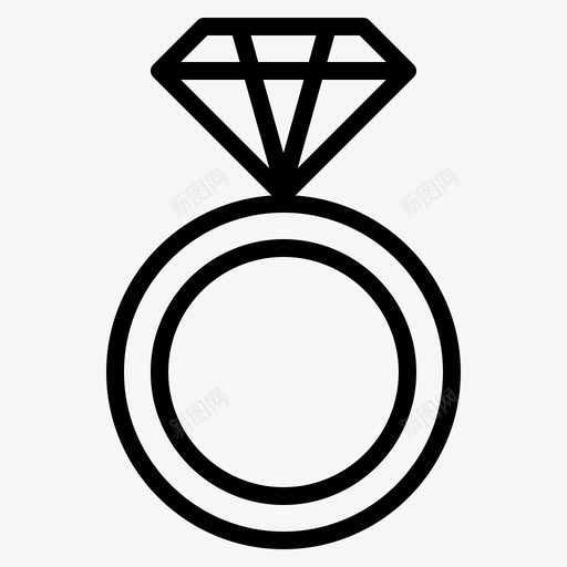 钻戒订婚昂贵图标svg_新图网 https://ixintu.com 婚礼 昂贵 美容时尚 订婚 钻戒