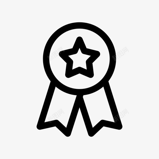 徽章奖励最爱图标svg_新图网 https://ixintu.com 丝带 奖励 奖章 徽章 最爱