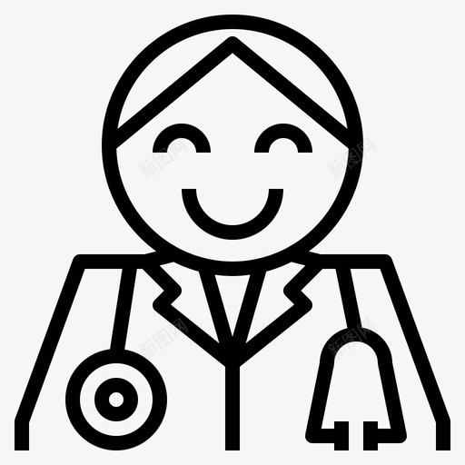医生护理诊断图标svg_新图网 https://ixintu.com 保健和医院 健康 医生 听诊器 护理 诊断