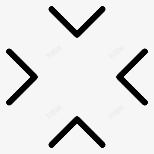 集合箭头集合最小化图标svg_新图网 https://ixintu.com 导航箭头四机 最小化 缩小 集合 集合箭头