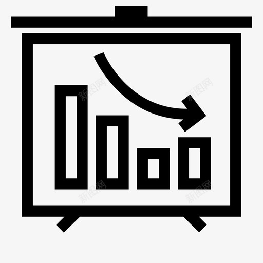 条形图分析递减图图标svg_新图网 https://ixintu.com 分析 图形投影 展示 条形图 递减图