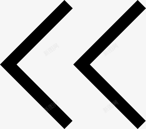左V形V形双箭头图标svg_新图网 https://ixintu.com V形 双V形 双箭头 左V形