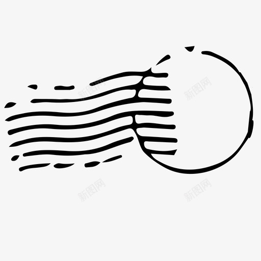 邮戳邮资明信片图标svg_新图网 https://ixintu.com 寄信 明信片 邮戳 邮资