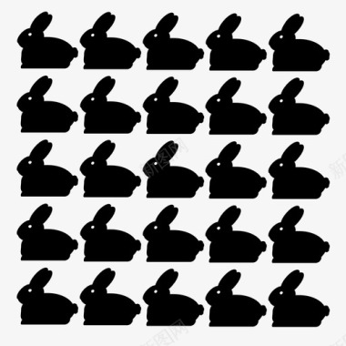 复活节背景兔子图标图标