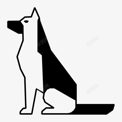 狗动物德国牧羊犬图标svg_新图网 https://ixintu.com 动物 德国牧羊犬 狗 狼
